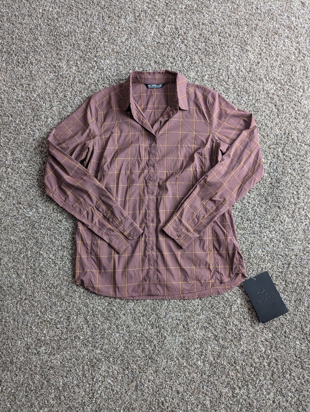 NWT Arc'teryx Riel Women's Plaid Performance Shirt Size Medium In Sankofa